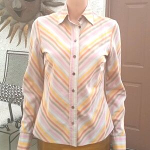 Sigrid Olsen button down silk & cotton